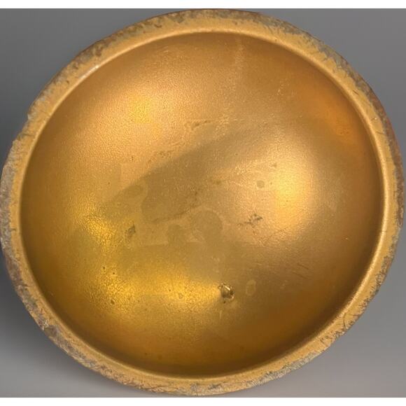 VTG Candleholder Candelabra Candle Holder Resin Harp Cherub Angel Flight Bronze - Picture 5 of 9